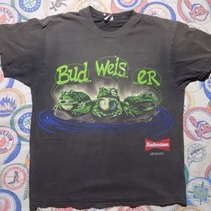 1995 Budwieser Frog "Bud..Wies...Er" promo tee